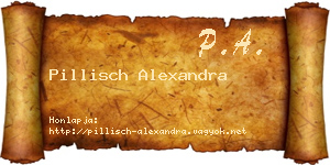 Pillisch Alexandra névjegykártya